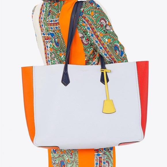 Tory Burch Perry Reversible Color-Block Large Tote - Picture 11 of 11